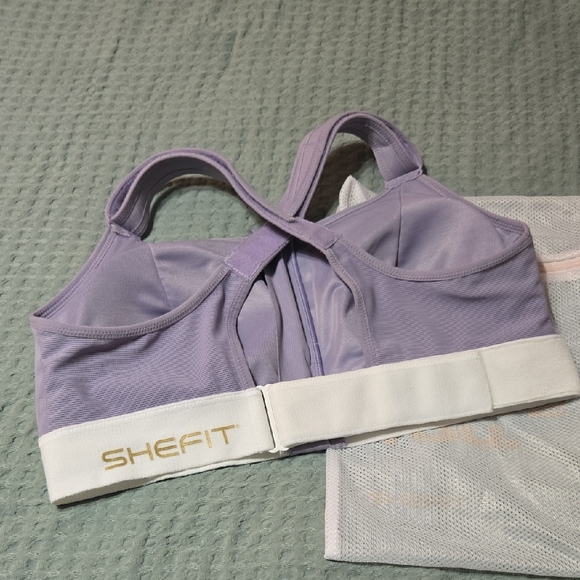 SHEFIT Lavender and White Sports Bra with Gold Logo - Brand New! - Picture 5 of 13